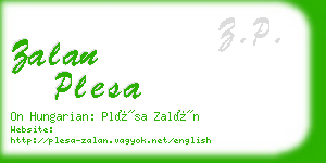 zalan plesa business card